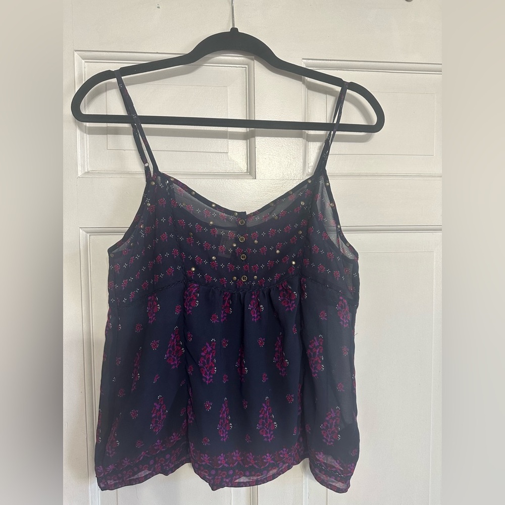 Forever 21 Navy Floral Camisole